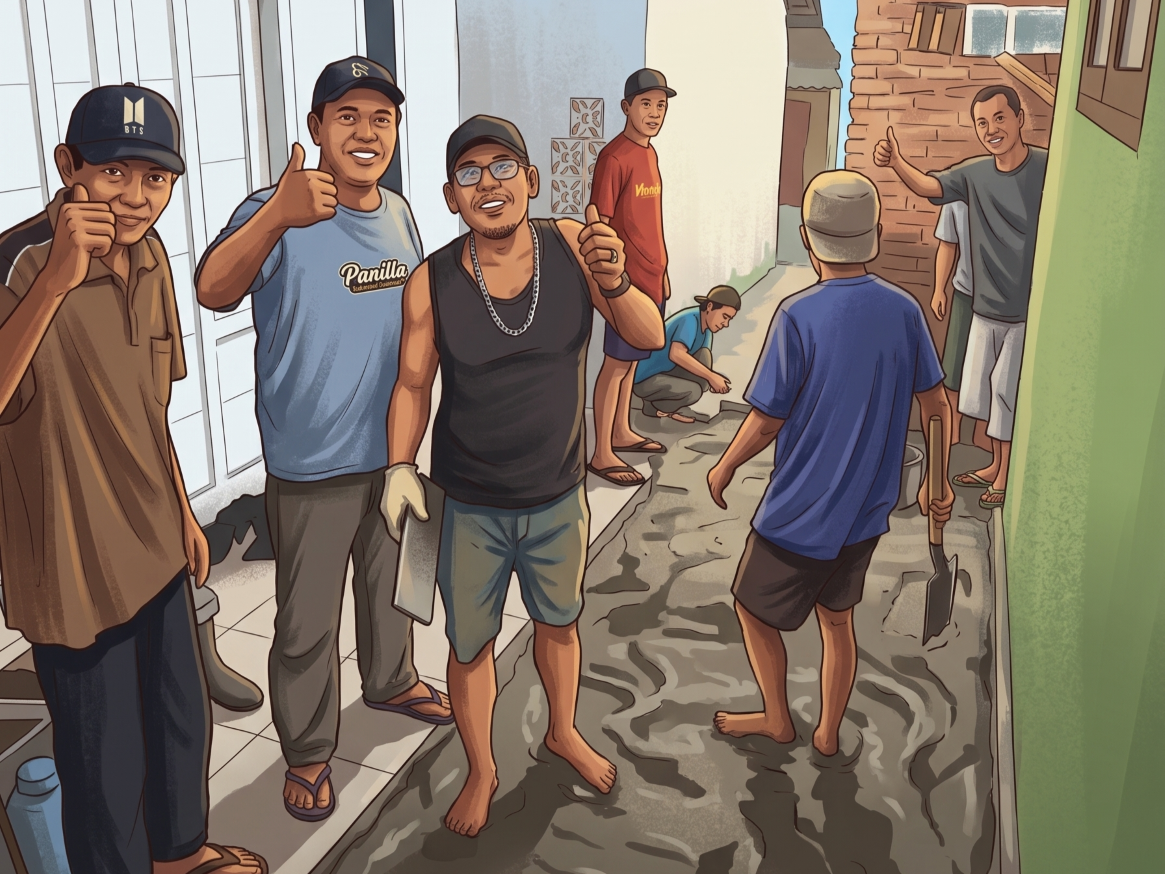 Warga Sempu Seroja Sedang Giat Gianya Gotong Royong