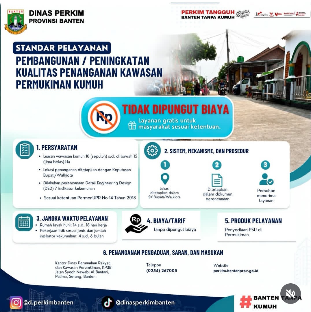 STANDAR PELAYANAN PENANGANAN KAWASAN PERMUKIMAN KUMUH